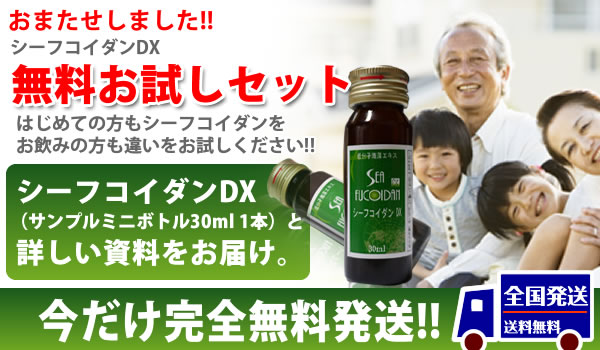 いまだけシーフコイダンDX無料サンプルプレゼント