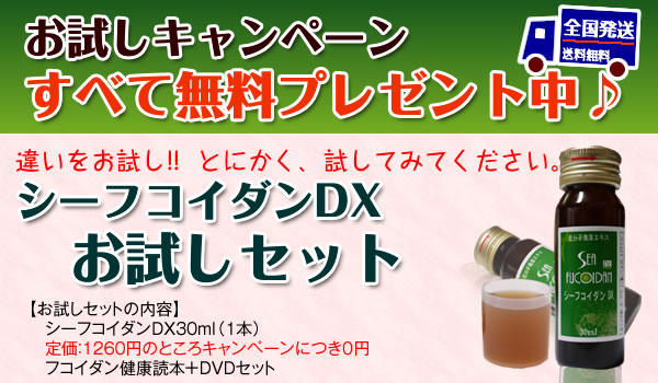 お試しキャンペーンシーフコイダンDXプレゼント